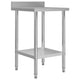 Table de travail de cuisine Vidaxl avec écran d'écran 60x60x93 cm en acier inoxydable