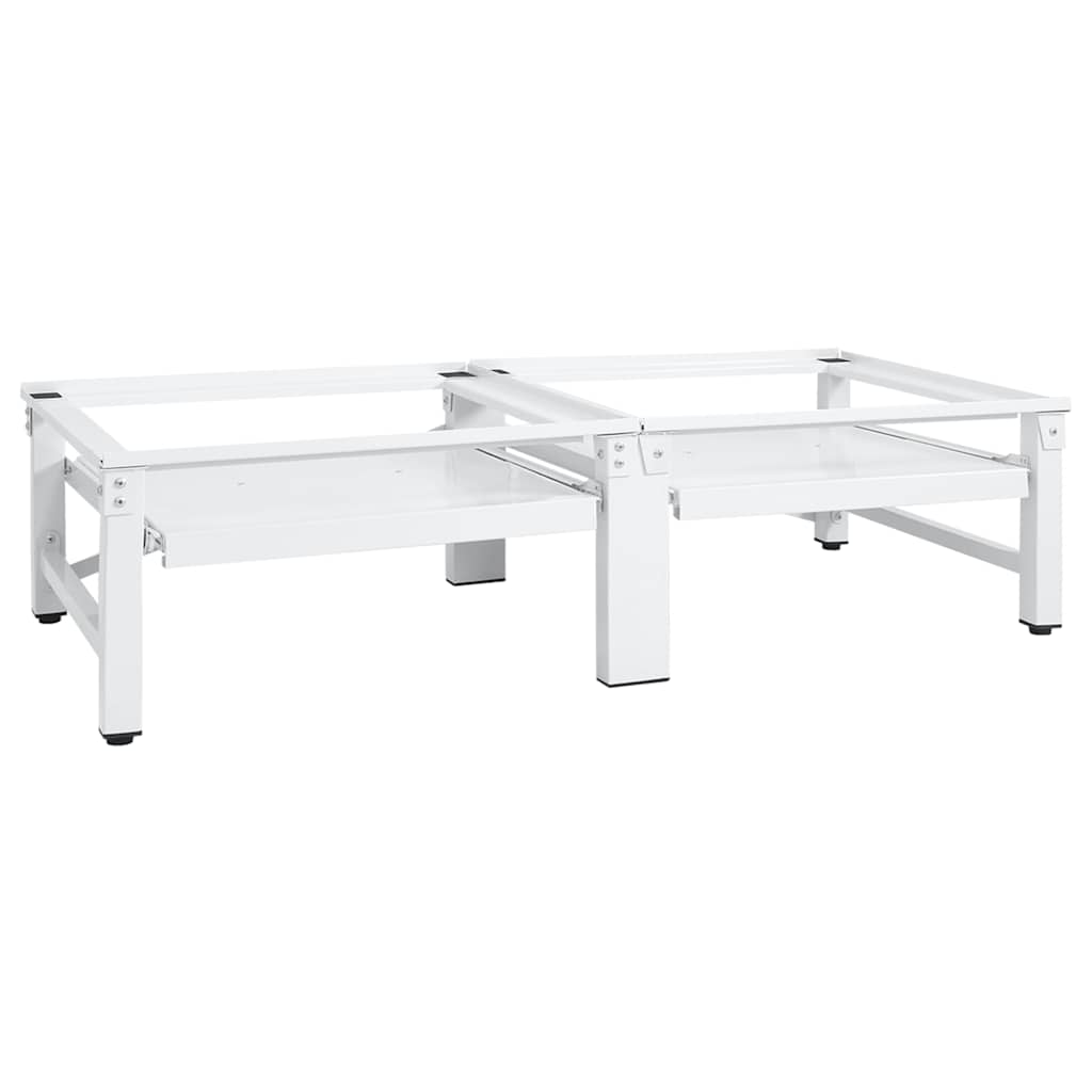 Vidaxl Washing Machinery sèche-linge avec étagères extensibles blancs