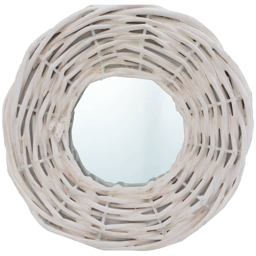 Vidaxl miroirs 3 st 15 cm en osier blanc