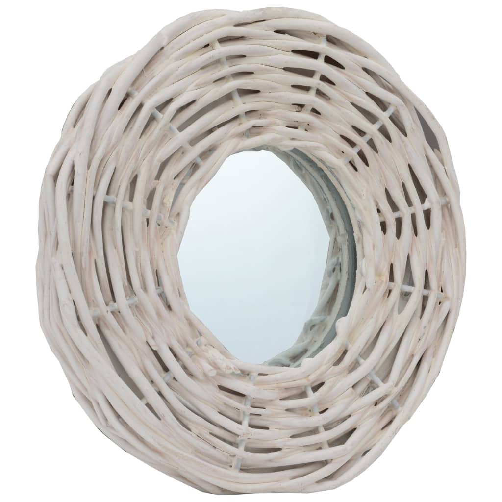 Vidaxl miroirs 3 st 15 cm en osier blanc