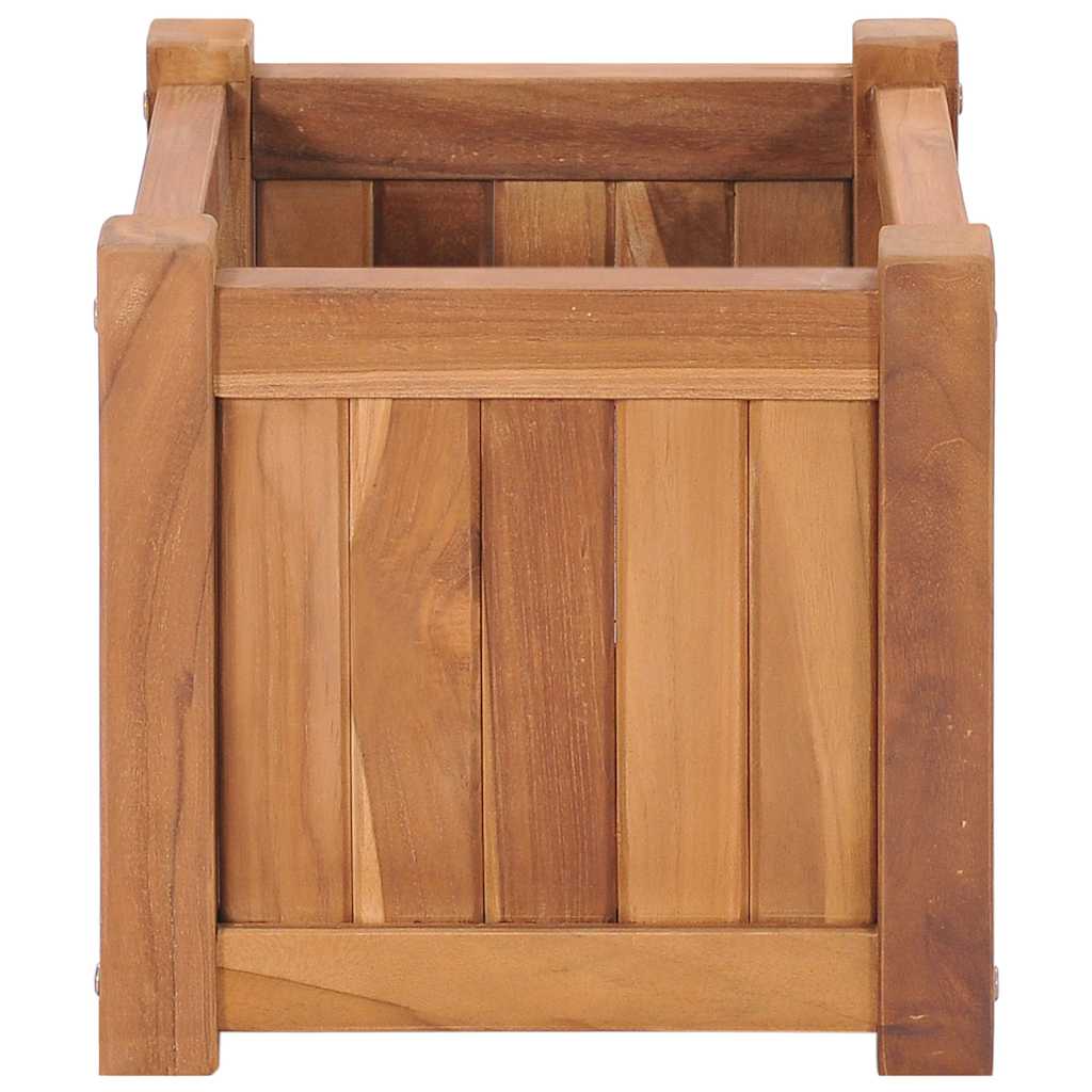 VidaXL jardinière surélevée 30x30x30 cm teck massif