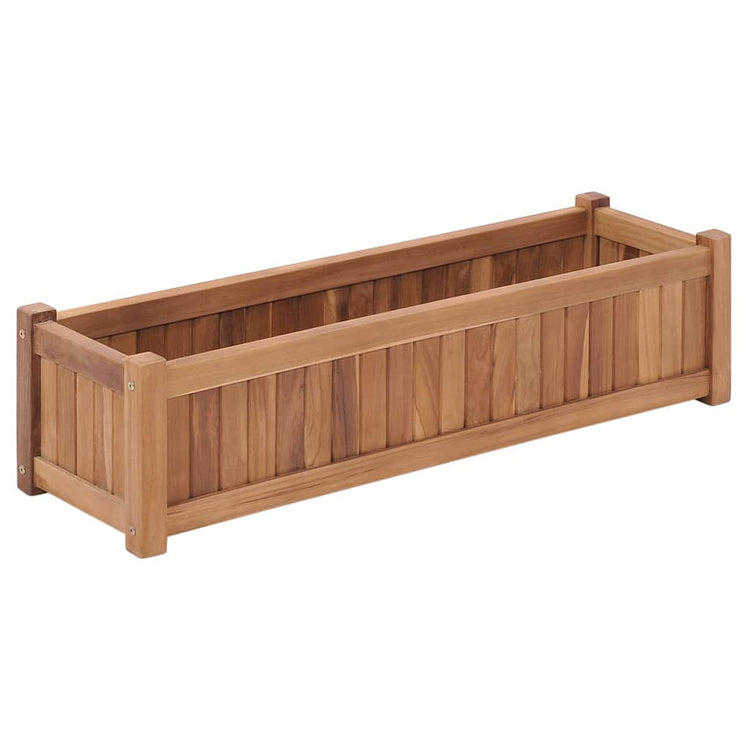 VidaXL jardinière surélevée 100x30x25 cm teck massif