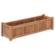 VidaXL jardinière surélevée 100x30x25 cm teck massif