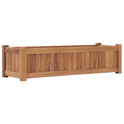 VidaXL jardinière surélevée 100x30x25 cm teck massif