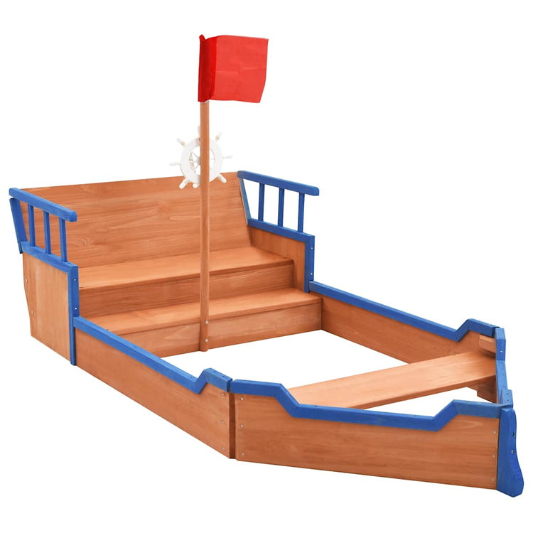 Vidaxx bac à sable bateau pirate 190x94,5x101 cm bois de pin