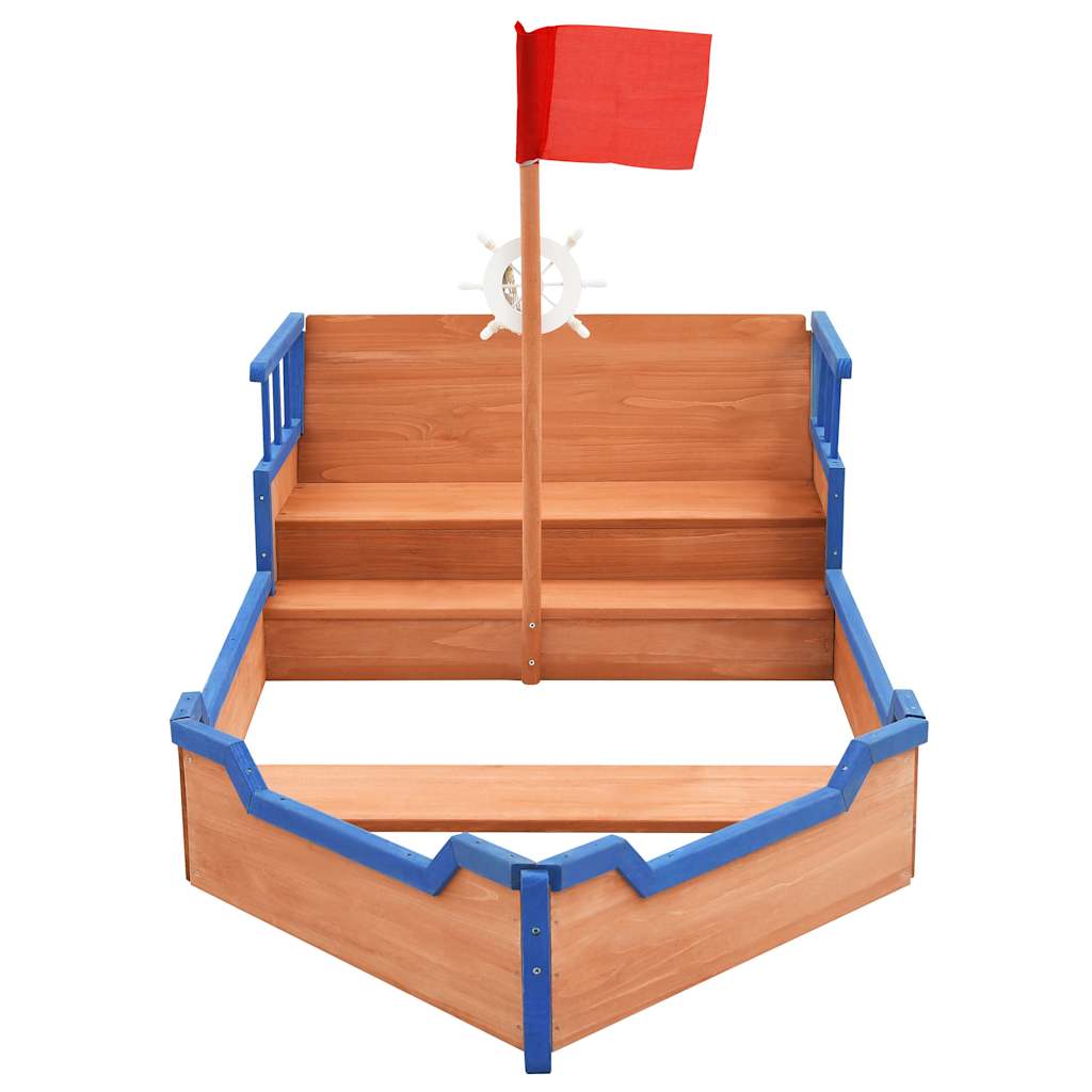 Vidaxx bac à sable bateau pirate 190x94,5x101 cm bois de pin