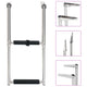 Échelle de planche Vidaxl pliable avec 2 sports en acier inoxydable