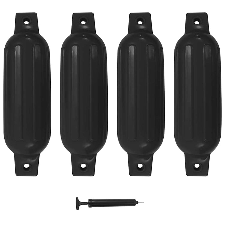 Vidaxl Bootstoot Cushions 4 PCS 41x11.5 cm PVC noir