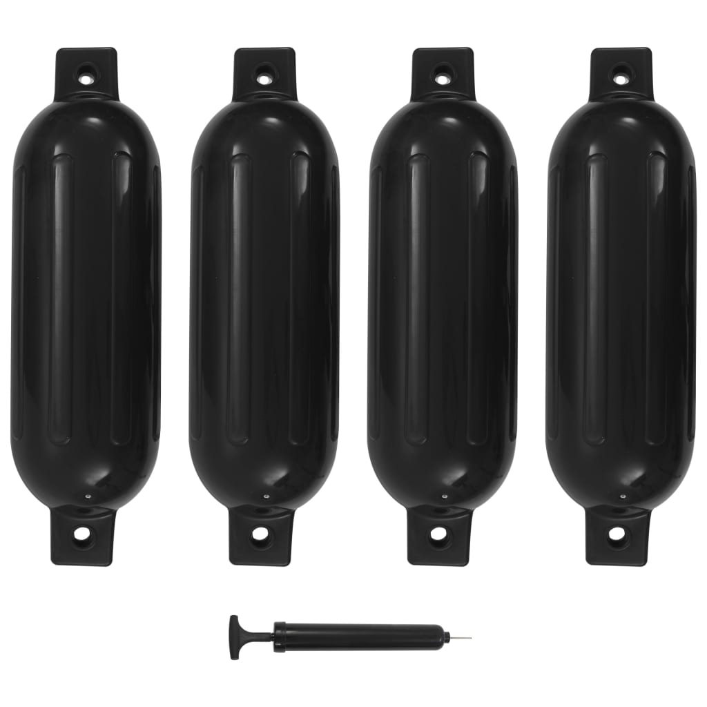 Vidaxl Bootstoot Cushions 4 ST 51X14 CM PVC NOIR