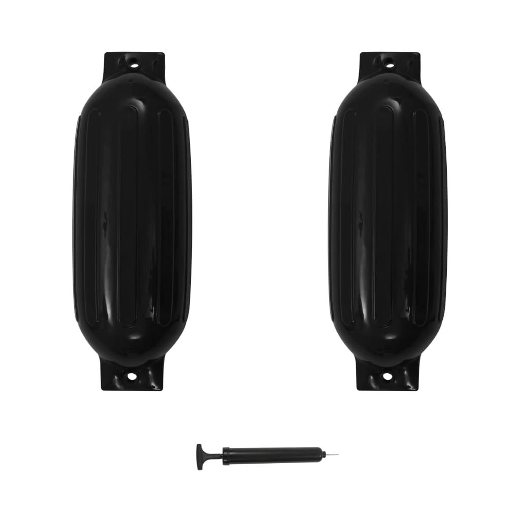 Vidaxl Bootstoot Cushions 2 PCS 69x21,5 cm PVC noir