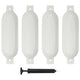 Vidaxl Bootstoot Cushions 4 ST 51X14 CM PVC BLANC