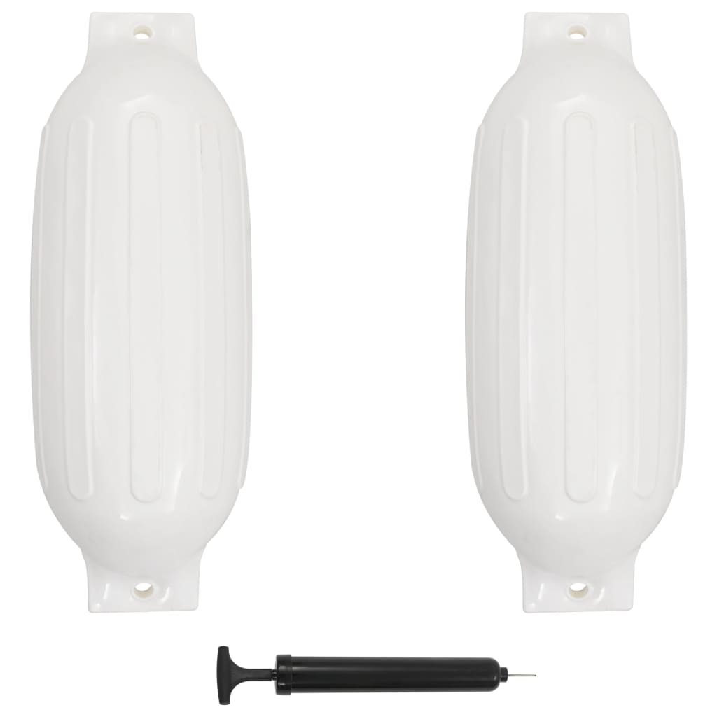 Vidaxl Bootstoot Cushions 2 PCS 69x21,5 cm PVC blanc