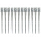 Broches de sol vidaxl 12 pcs 9x9x90 cm en acier galvanisé en argent de couleur