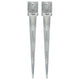 Pinons moulues vidaxl 2 pcs 12x12x89 cm en acier galvanisé en acier couleur