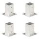 Vidaxl paalanchers 4 st 81 mm métal galvanisé