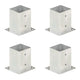 Vidaxl paalanchers 4 st 101 mm métal galvanisé