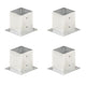Vidaxl paalanchers 4 st 121 mm métal galvanisé