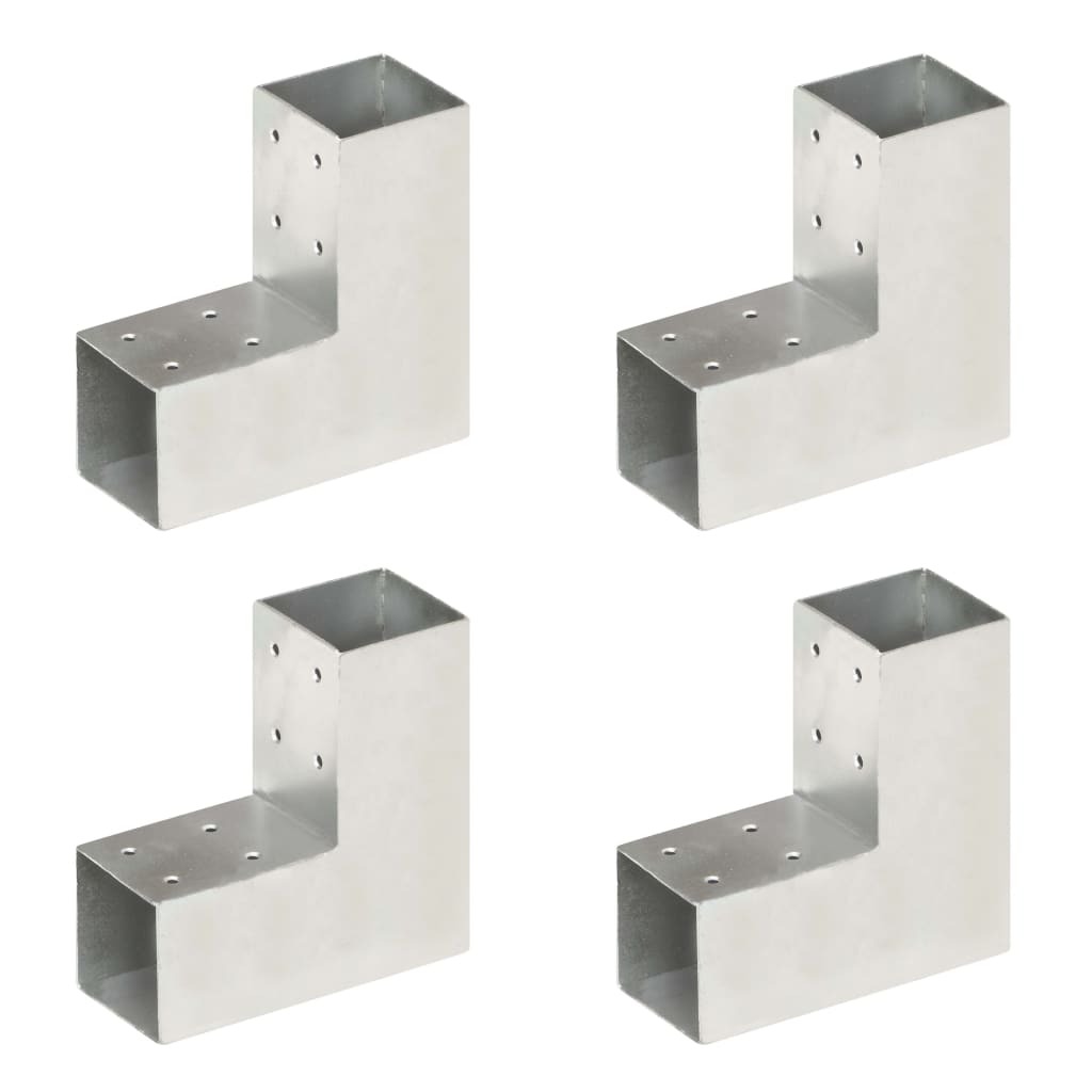 Connexions de pile vidaxl 4 ST-L-Shape 71x71 mm Métal galvanisé