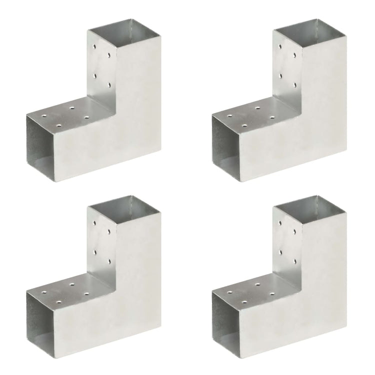 Connexions de pile vidaxl 4 ST-L-Shape 71x71 mm Métal galvanisé
