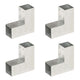 Connexions de pile vidaxl 4 ST-L-Shape 71x71 mm Métal galvanisé