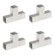 Connexions de pile vidaxl 4 ST-Shape 71x71 mm Métal galvanisé