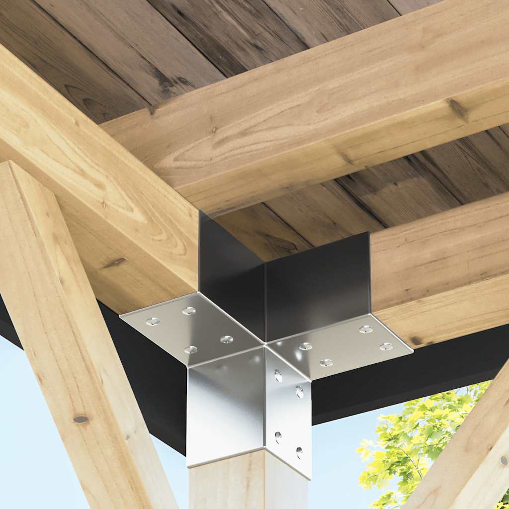 Connexions de pile vidaxl 4 PC-Shape 71x71 mm Métal galvanisé