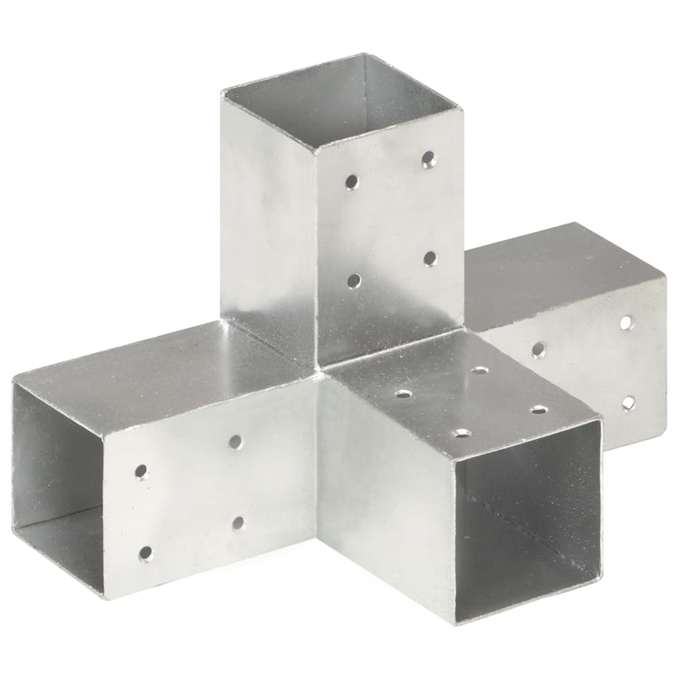 Vidaxl Pale Connexion X-Shape 71x71 mm Métal galvanisé