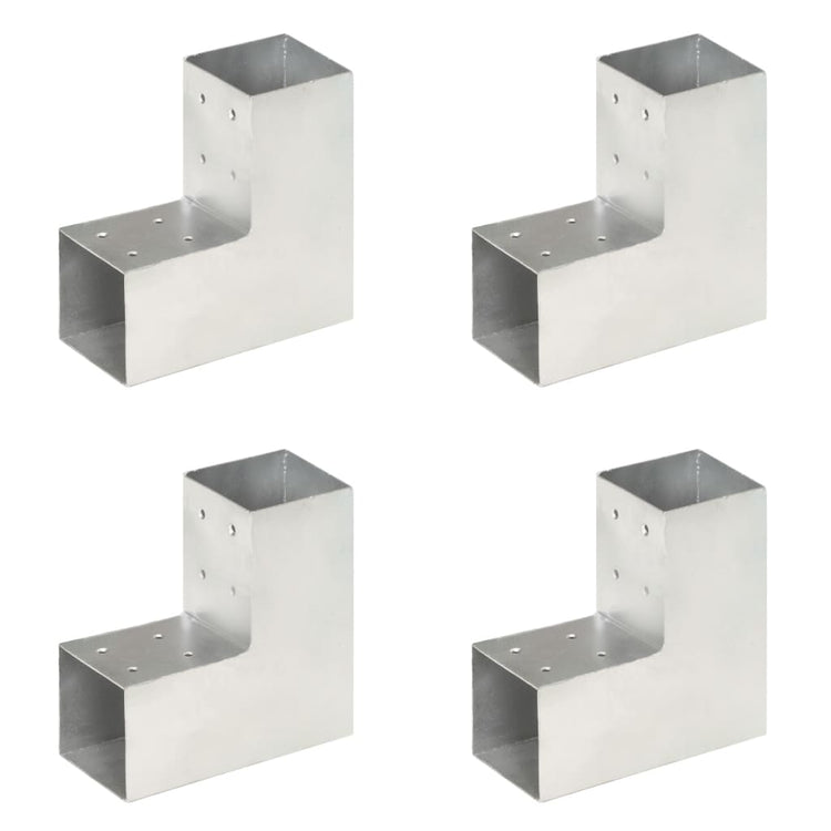 Connexions de pile vidaxl 4 ST-L-Shape 81x81 mm Métal galvanisé