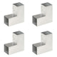 Connexions de pile vidaxl 4 ST-L-Shape 81x81 mm Métal galvanisé