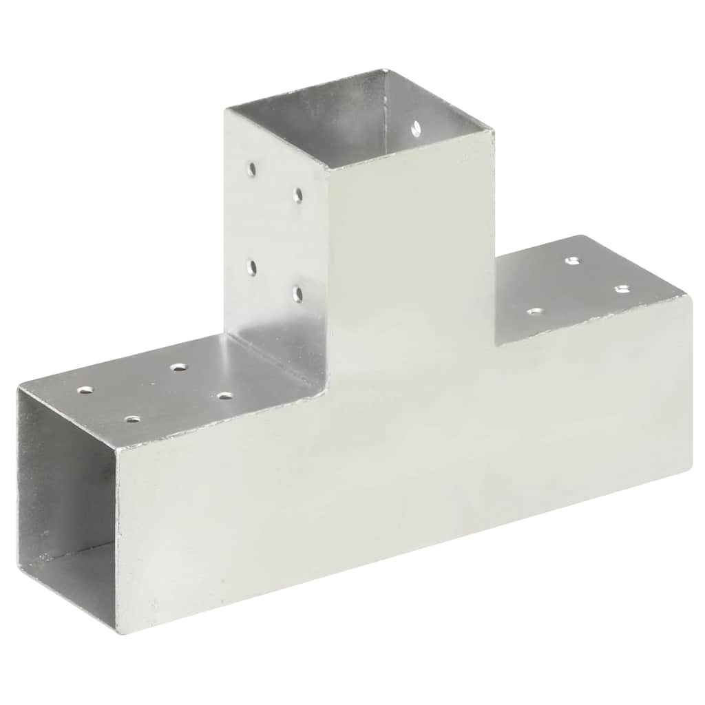 Vidaxl Pale Connection T-Shape 81x81 mm Métal galvanisé