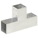 Vidaxl Pale Connection T-Shape 81x81 mm Métal galvanisé