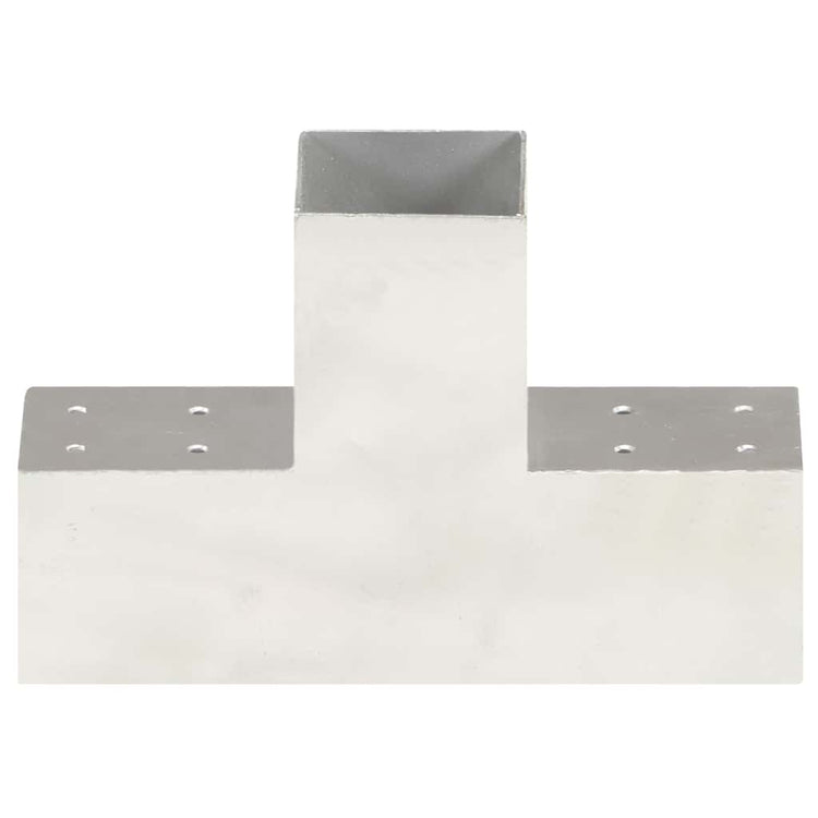 Vidaxl Pale Connection T-Shape 81x81 mm Métal galvanisé