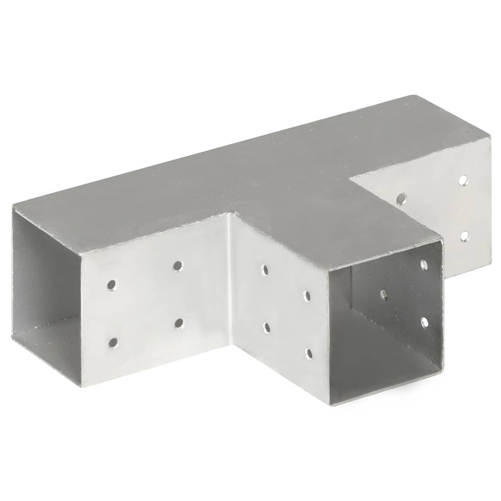 Vidaxl Pale Connection T-Shape 81x81 mm Métal galvanisé