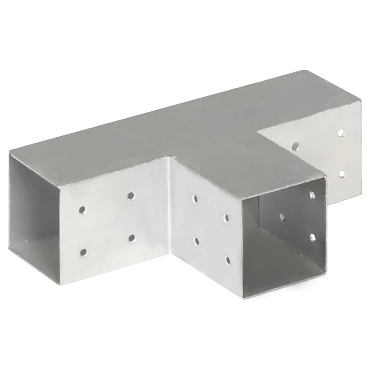 Vidaxl Pale Connection T-Shape 81x81 mm Métal galvanisé