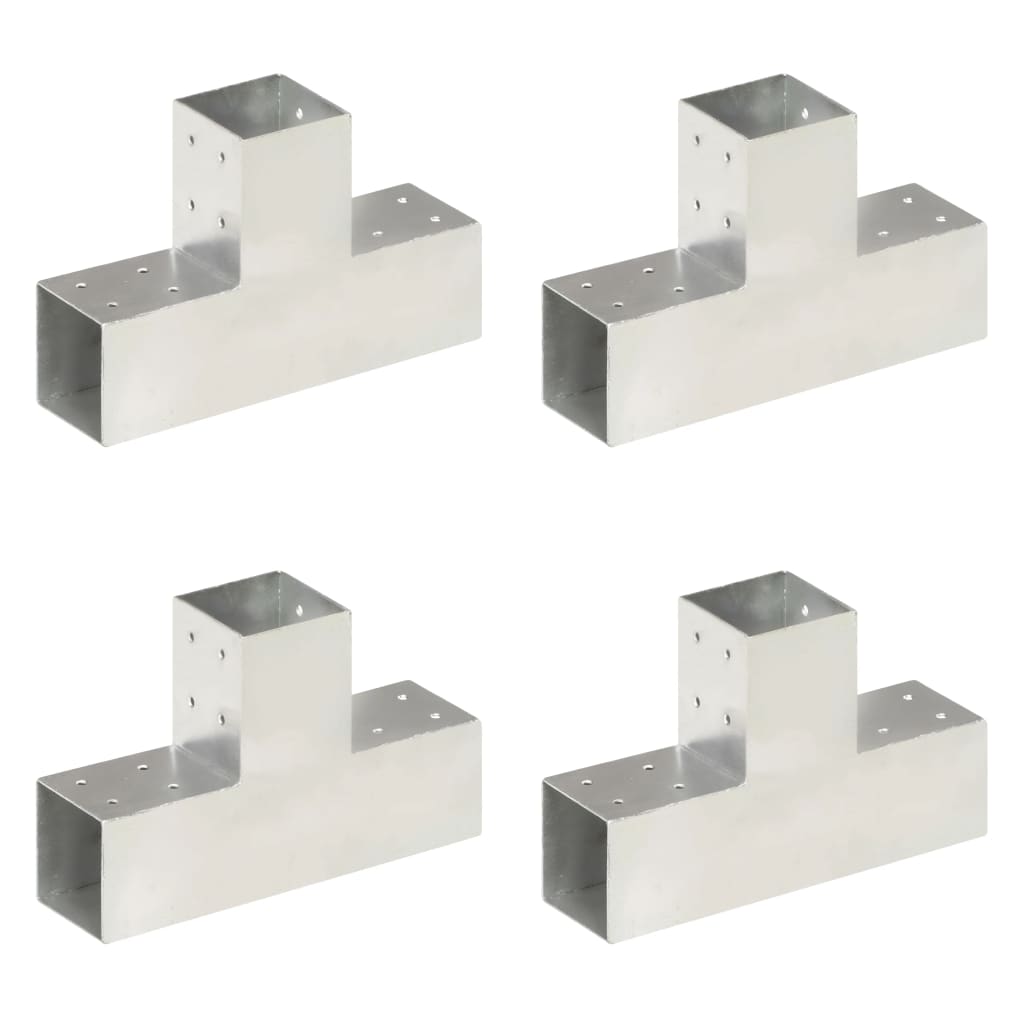 Connexions de pile Vidaxl 4 ST-Shape 81x81 mm Métal galvanisé