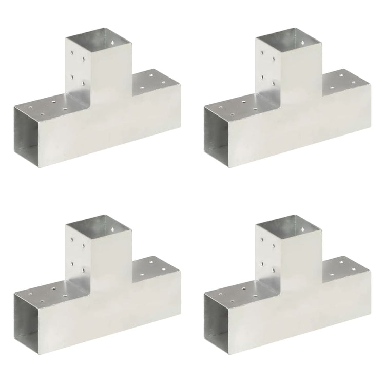 Connexions de pile Vidaxl 4 ST-Shape 81x81 mm Métal galvanisé