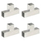 Connexions de pile Vidaxl 4 ST-Shape 81x81 mm Métal galvanisé