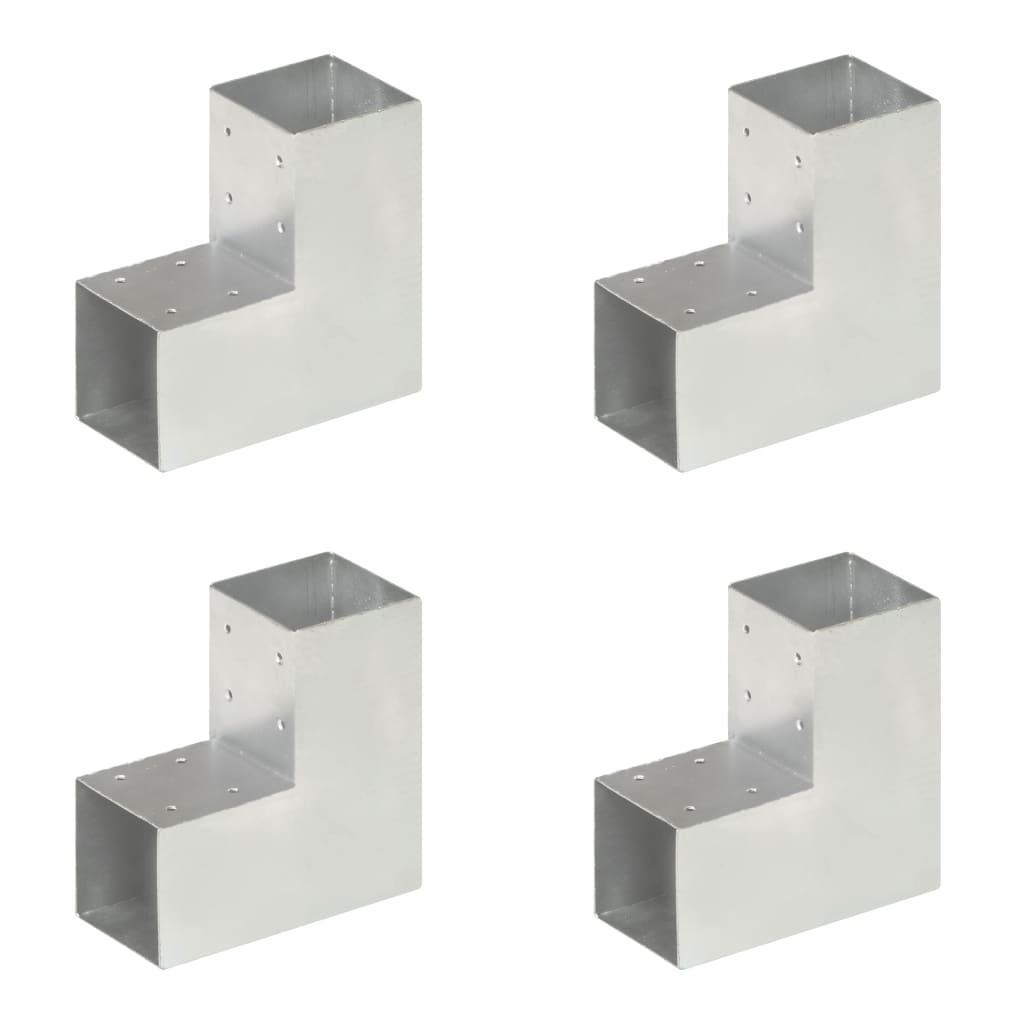 Vidaxl Connexions PALL 4 ST-L-Shape 91x91 mm Métal galvanisé