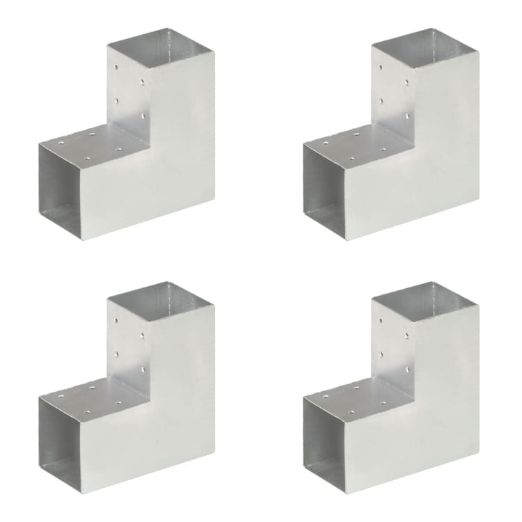 Vidaxl Connexions PALL 4 ST-L-Shape 91x91 mm Métal galvanisé