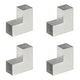 Vidaxl Connexions PALL 4 ST-L-Shape 91x91 mm Métal galvanisé