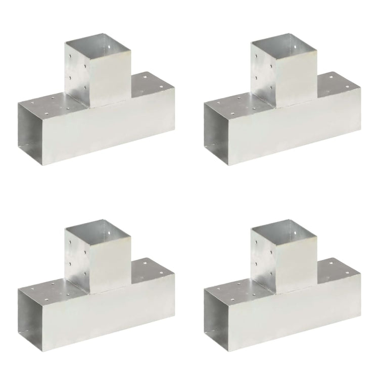 Connexions de pile vidaxl 4 MT T-SHAPE 91X91 MM MÉTAL galvanisé