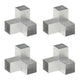 Connexions de pile Vidaxl 4 PC-Shape 91x91 mm Métal galvanisé
