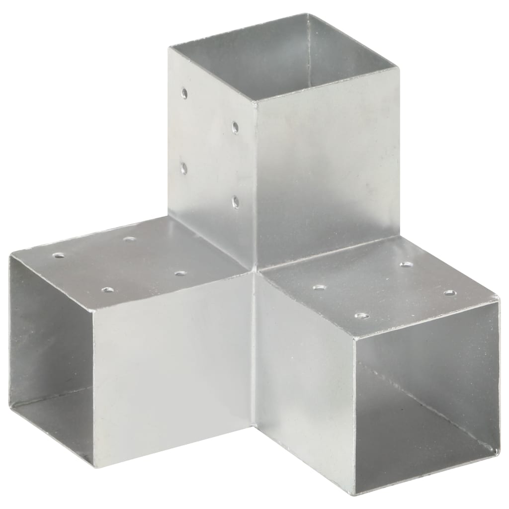 Connexions de pile Vidaxl 4 PC-Shape 91x91 mm Métal galvanisé