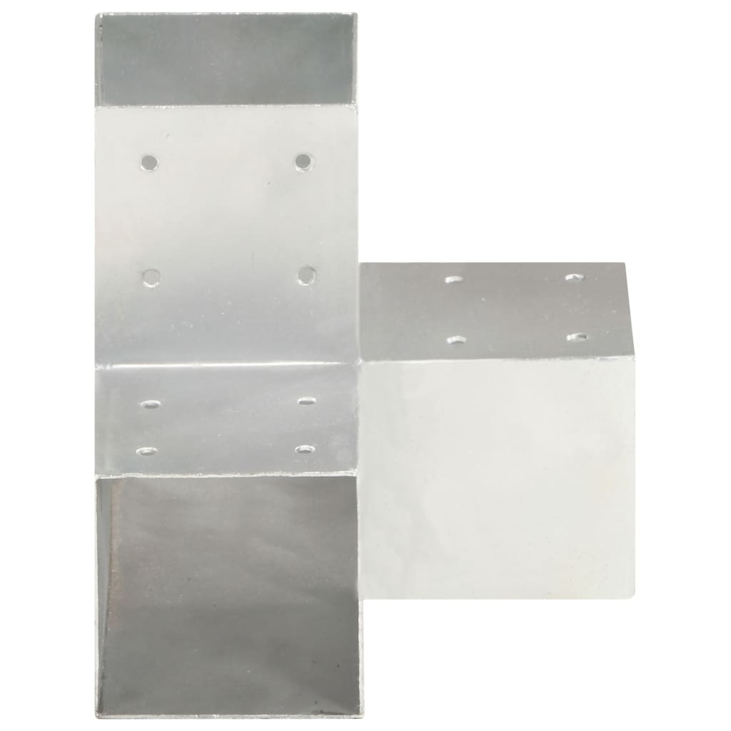 Connexions de pile Vidaxl 4 PC-Shape 91x91 mm Métal galvanisé