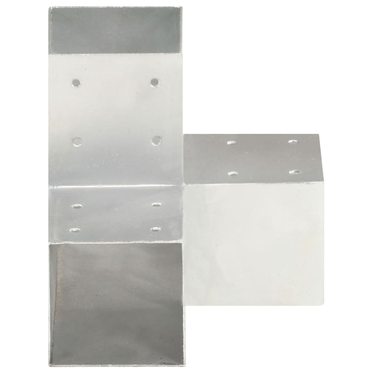 Connexions de pile Vidaxl 4 PC-Shape 91x91 mm Métal galvanisé