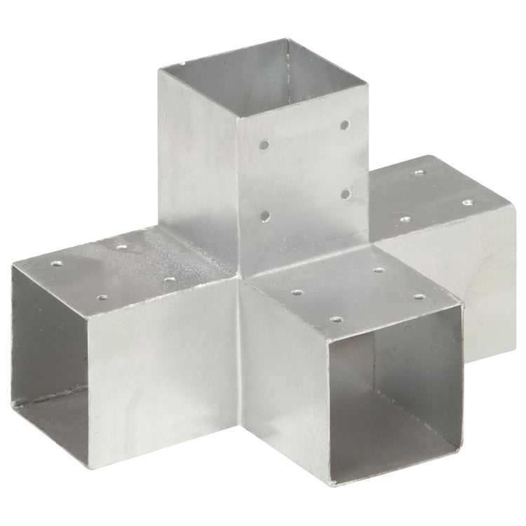 Connexions de pile Vidaxl 4-PC-Shape 91x91 mm Métal galvanisé