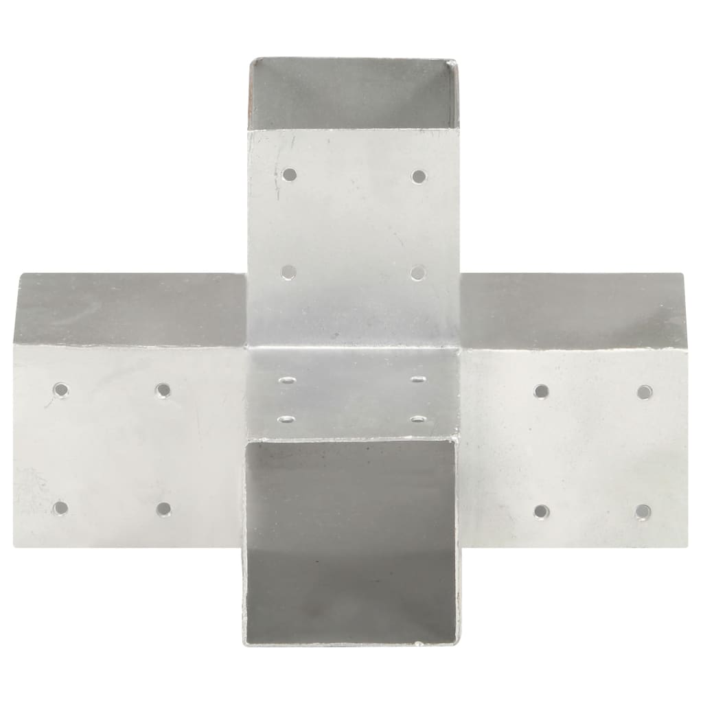 Connexions de pile Vidaxl 4-PC-Shape 91x91 mm Métal galvanisé