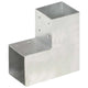 Vidaxl Pale Connexion en L 101x101 mm Métal galvanisé