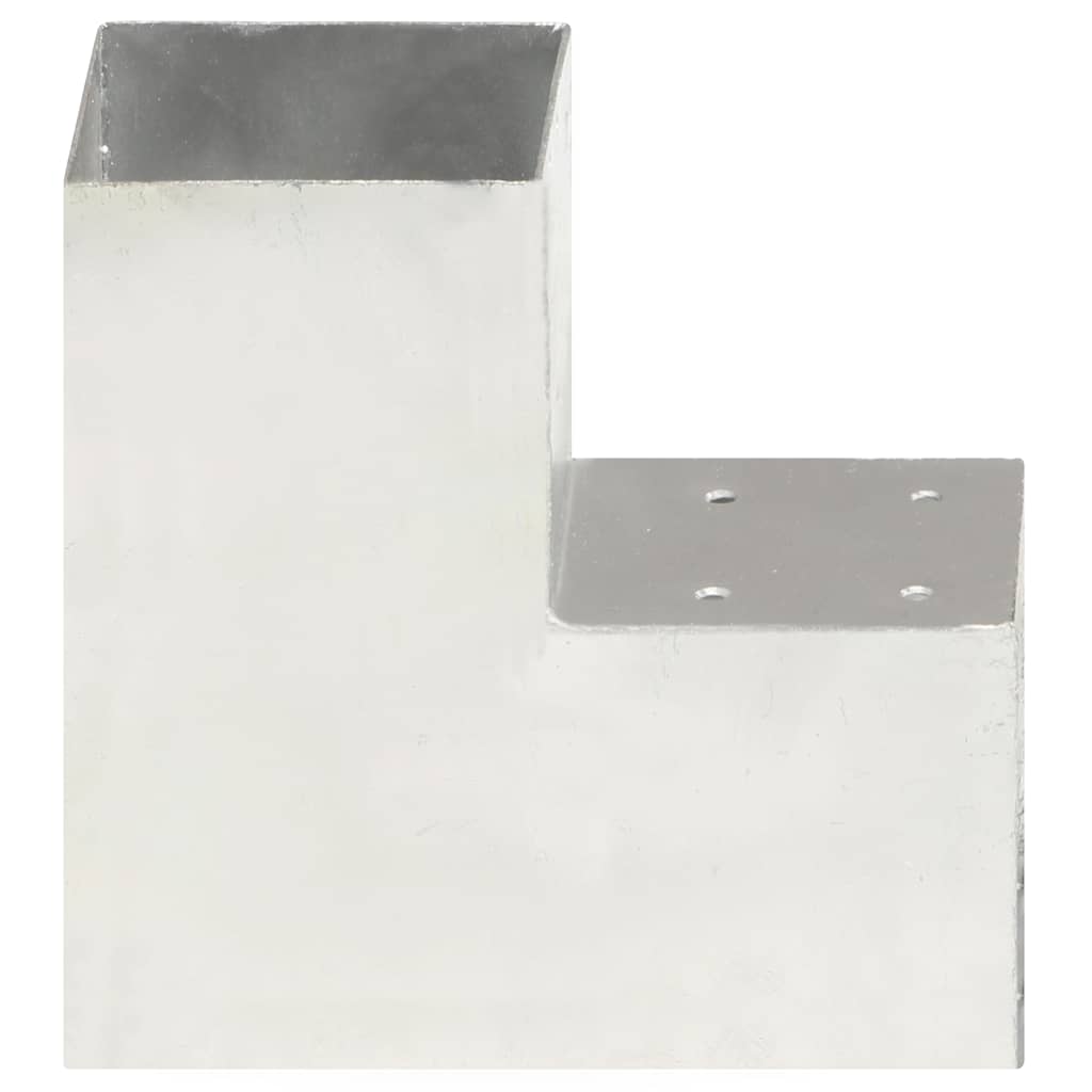 Vidaxl Pale Connexion en L 101x101 mm Métal galvanisé