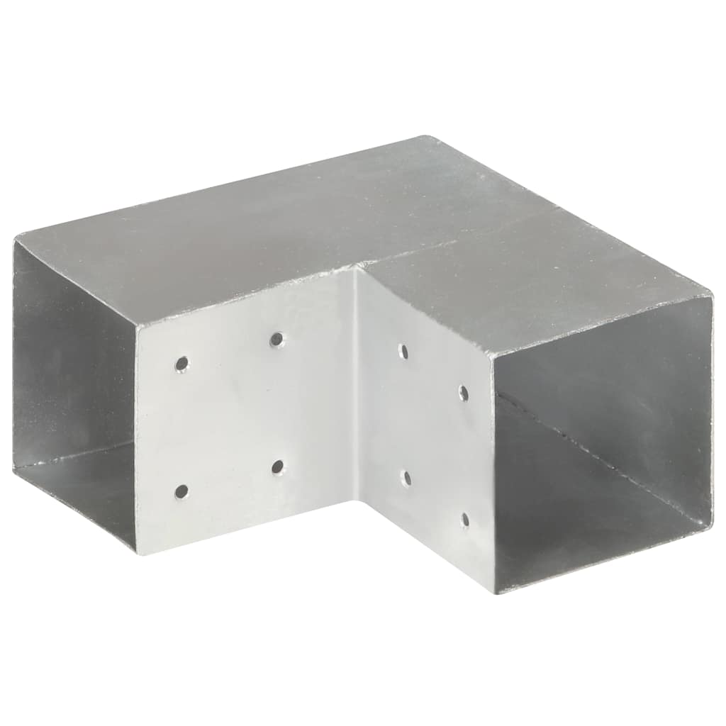 Vidaxl Pale Connexion en L 101x101 mm Métal galvanisé
